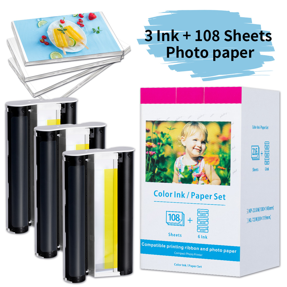 Solvent Printer Ink - KP-108IN/KP-36IN Ink Cartridges Compatible for Canon