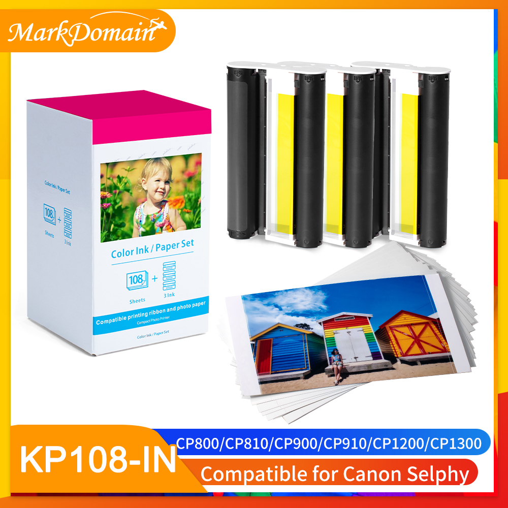 Solvent Printer Ink - 1 Pack Compatible for Canon KP-108IN