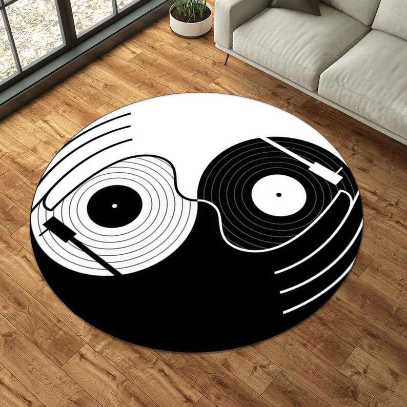 Yin Yang Symbol Round Rug Vivi - огляд і ціна Commercial Vinyl Printing Machine